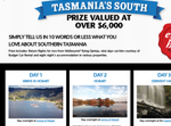 Win an 8 night adventure in Tasmania's south!