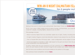 Win an 8 night Dalmation Islands cruise for 2 people including flights!
