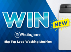 Win an 8kg Westinghouse Top Load Washing Machine with Bi-Rite