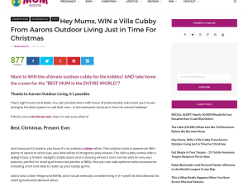 Win an Aarons Villa Cubby House