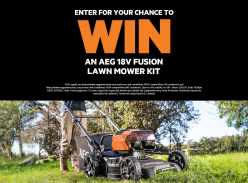 Win an AEG 18V Fusion Lawn Mower Kit