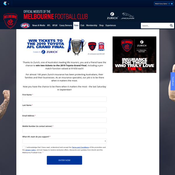 Win an AFL Grand Final Package for 2