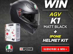 Win an AGV K1 Matt Black Plus an IPONE Helmet Kit!