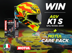 Win an AGV K1 S SMU Rossi 2001