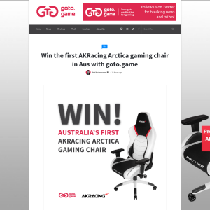 Win an AKRacing Gaming Chair - Goto.game, Digivizer & AKRacing Australia