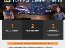 Win an All 4 Adventure Package incl an Isuzu D-Max Ute Worth $158,212