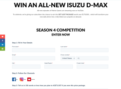 Win an all new Isuzu D