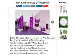 Win an Andalou Age Defying Pack