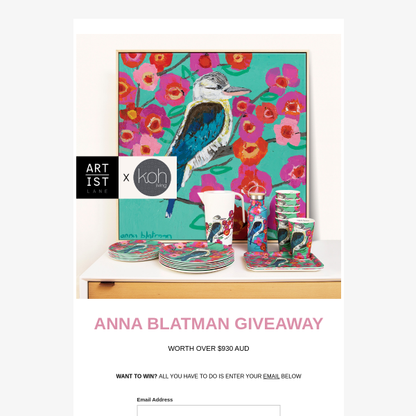 Win an Anna Blatman Homeware Package