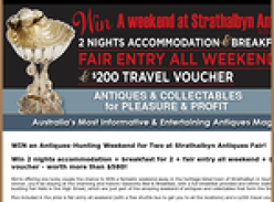 WIN an 'Antiques-Hunting' weekend for 2 at Strathalbyn Antiques Fair!