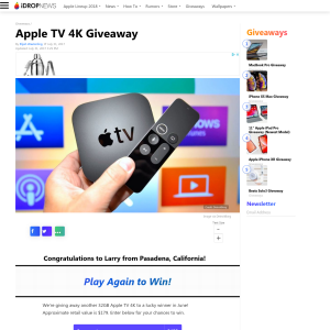 Win an Apple TV 4K