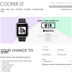 Win an Apple Watch! - Cooper St