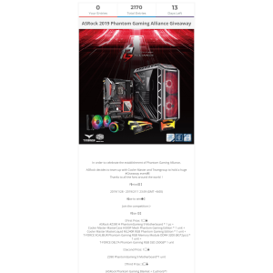 Win an ASRock/Cooler Master/T-Force Gaming Bundle or 1 of 4 Minor Prizes