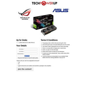 Win an ASUS GeForce GTX 1080 STRIX OC! 