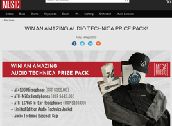 Win an Audio Technica prize pack!
