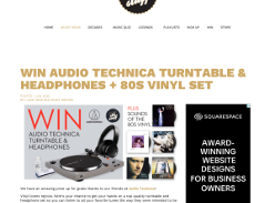 Win an Audio-Technica Turntable & Wireless Headphones & 80s Vinyl Bundle