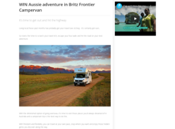 Win an Aussie adventure in a Britz Frontier Campervan!