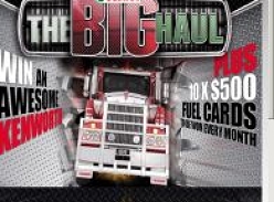 Win an awesome Kenworth + 10 x $500 fuel cards to be won every month!