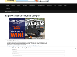 Win an Eagle Warrior 12FT Hybrid Camper