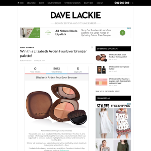 Win an Elizabeth Arden 'FourEver' Bronzer Palette!