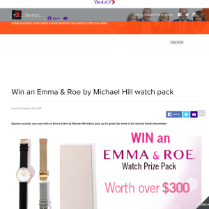Win an Emma & Roe by Michael Hill Watch Pack