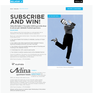 Win an epic Adelaide Festival experience