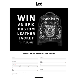 Win an epic custom leather jacket by 'Hey Stubby'!