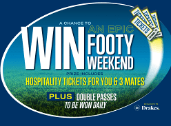 Win an Epic Footy Weekend for You and 3 Mates