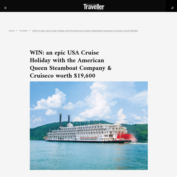Win an Epic USA Cruise Holiday with the American Queen Steamboat Company & Cruiseco