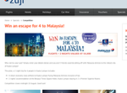 Win an escape for 4 to Malaysia!