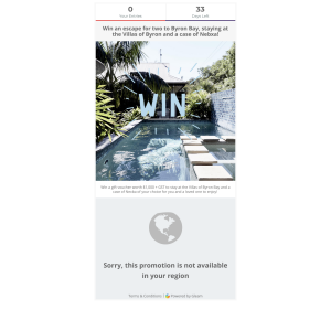 Win an escape for two to Byron Bay, staying at the Villas of Byron and a case of Nexba