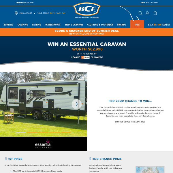 Win an Essential Caravan Cruiser worth over $62,000!