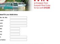 Win an Evergreen Tours European River Cruise for you & a friend!