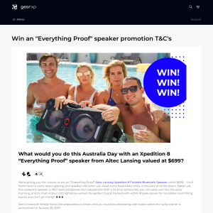 Win an “Everything Proof” Altec Lansing Xpedition 8 Portable Bluetooth Speaker
