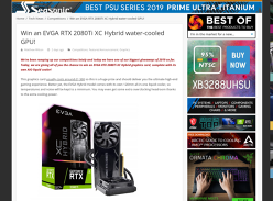 Win an EVGA GeForce RTX 2080 Ti XC Hybrid GPU & AIO Liquid Cooler Worth $2,330