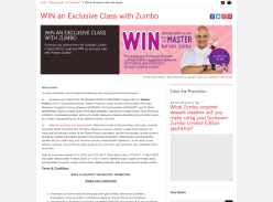 Win an exclusive class with Zumbo!