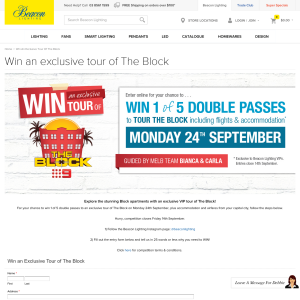 Win an exclusive tour of The Block