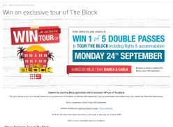 Win an exclusive tour of The Block