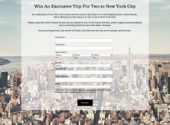 Win an exclusive trip for 2 to New York City!