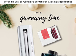 Win an Explorer Fountain Pen, a 50ml Bottle and Cartridge of Iroshizuku Ink