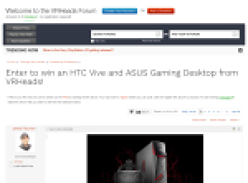 Win an HTC Vive & ASUS gaming desktop!