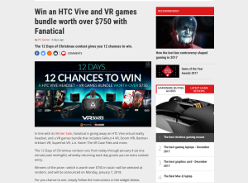 Win an HTC Vive & VR Game Bundle