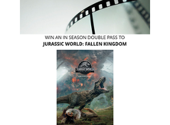 Win an in season double pass to Jurassic World: Fallen Kingdom
