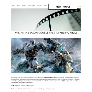 Win an in season double pass to Pacific Rim 2