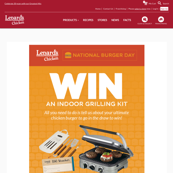 Win an Indoor Grilling Kit