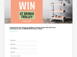Win an INDUSTRIA-X Drinks Trolley