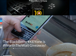 Win an IOU for a BlackBerry KEYone from CBK!