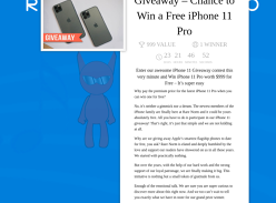 Win an iPhone 11 Pro!
