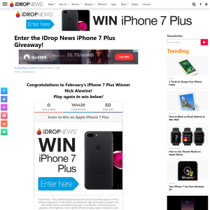 Win an iPhone 7 Plus!