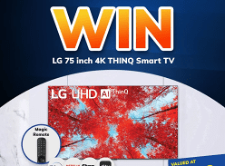 Win an LG 75 Inch 4K THINQ Smart TV